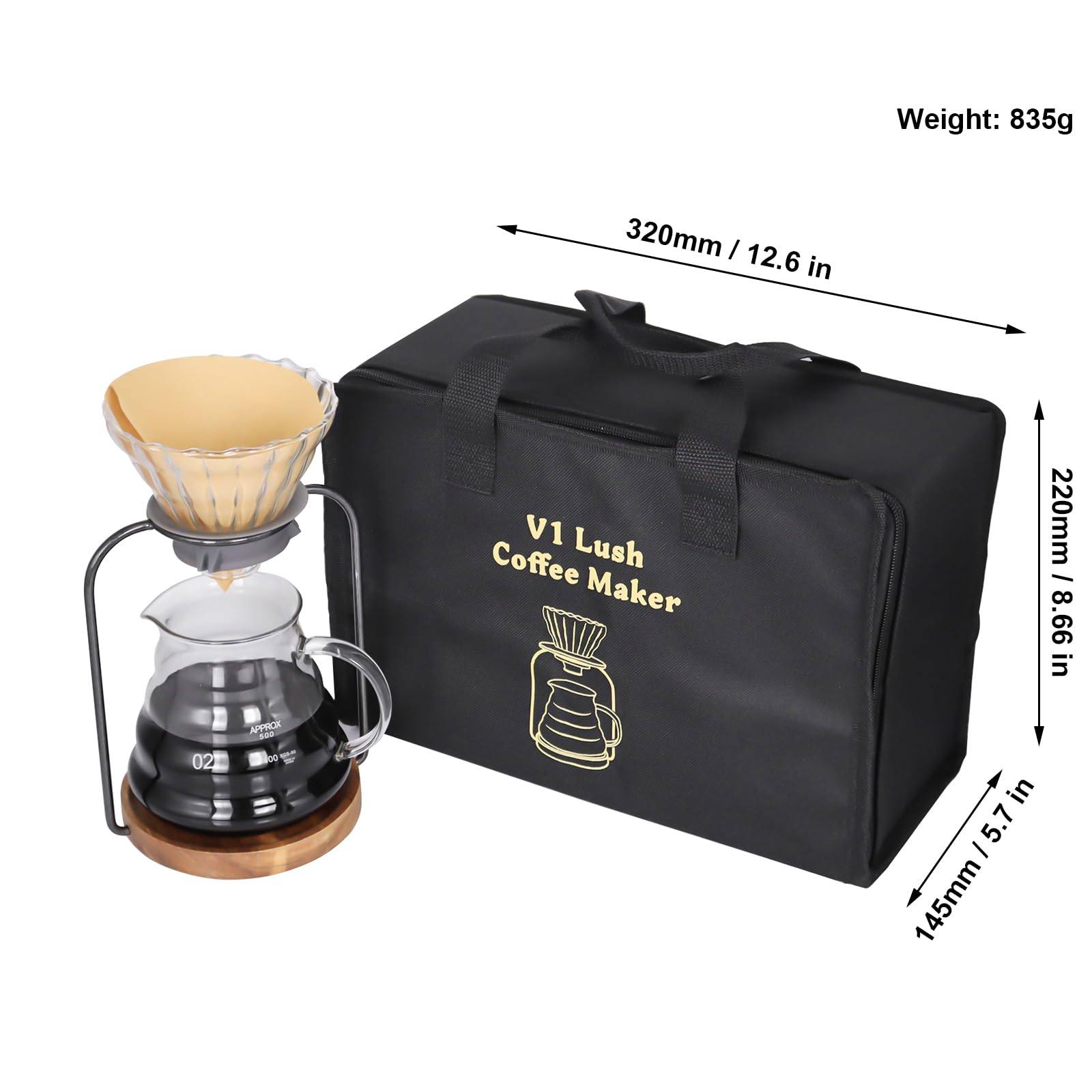 Amazon | SOTECHシンプルスタイルコーヒードリップラック、木製断熱